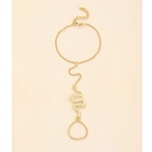 Gold Snake Bracelet and Ring - Picture 2 of 4